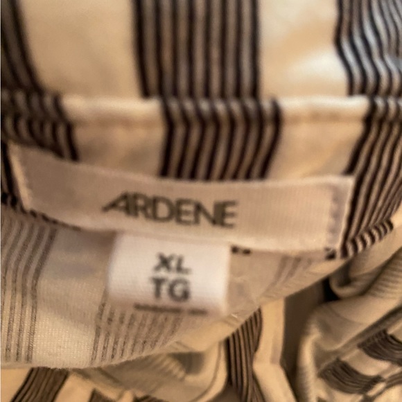 2/$10. Ardene Striped Short Sleeve Button Down Top, XL - Picture 3 of 3